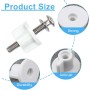 NOPKESV Paquete de 6 tuercas traseras para asiento de inodoro, tornillo de 6 mm, plástico, fijación inferior, accesorios de tapa