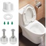 NOPKESV Paquete de 6 tuercas traseras para asiento de inodoro, tornillo de 6 mm, plástico, fijación inferior, accesorios de tapa