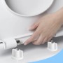 NOPKESV Paquete de 6 tuercas traseras para asiento de inodoro, tornillo de 6 mm, plástico, fijación inferior, accesorios de tapa