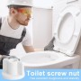 NOPKESV Paquete de 6 tuercas traseras para asiento de inodoro, tornillo de 6 mm, plástico, fijación inferior, accesorios de tapa