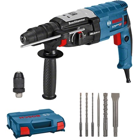 Bosch Professional GBH 2-28 F - Martillo perforador (3,2 J, Ø máx. hormigón 28 mm, SDS plus + cilíndrico, set 6 acc., en