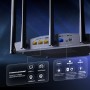 Tenda Router WiFi 6 AX1500, Doble Banda 2.4GHz/5GHz, Puerto LAN/WAN Gigabit, 5 Antenas de 6dBi, Modo Repetidor, Control