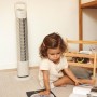 Newlux - Bladeless Tower Fan W80 (45W) 3 Speeds, 70° Oscillation, Timer 120 min and Compact Design, Standing Fan with Copper