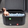 Bañera de hielo Bañera móvil hinchable Bañera independiente para atletas Terapia de Frío Regeneración 275 litros Gran Capacidad