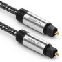 deleyCON 5m Óptico Toslink Cable de Audio Digital Enchufe de Metal Recubrimiento de Nylon SPDIF Cable de Fibra Óptica Dolby DTS