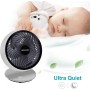MENQANG Silent Fan, 3 Speeds USB Table Fan 180° Oscillating Fan for Home, Office, Travel (White)