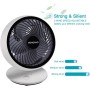 MENQANG Silent Fan, 3 Speeds USB Table Fan 180° Oscillating Fan for Home, Office, Travel (White)