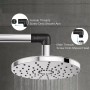 Emiif Adaptador de codo de ducha, cabezal de ducha G1/2 de latón, adaptador de ángulo de 90°, acabado negro, rosca hembra macho