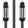 deleyCON 5m Óptico Toslink Cable de Audio Digital Enchufe de Metal Recubrimiento de Nylon SPDIF Cable de Fibra Óptica Dolby DTS