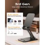 LISEN Soporte Tablet de iPad Mesa Ajustable, 4,7-12,9" Atril Tablet Stand para Ebook Kindle, iPad 11th 10th Air Mini Pro 2024