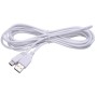 Fasizi 2 cables de alimentación USB extralargos de 3 metros para Wii U GamePad (3 metros), color blanco