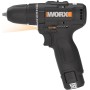 WORX Taladro percutor a batería | WX121 | Motor sin escobillas | 12V Máx. | 40Nm | Incluye 2 baterías 2Ah, cargador y maletín |