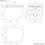 LuxeBath Inodoro Suspendido de Pared sin Descarga Diseño Cerámica Blanca Mate WC con Asiento Extraíble de Duroplast Sanitario