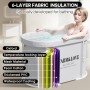 Bañera plegable para ducha, bañera independiente para baño caliente y baño de hielo, bañera de hielo portátil para adultos (gris