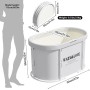Bañera plegable para ducha, bañera independiente para baño caliente y baño de hielo, bañera de hielo portátil para adultos (gris