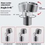 MUMQAQ Adaptador de ángulo de grifo de ducha ajustable, acero inoxidable 304, conector de ducha de pie curvado, adaptador de