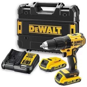 DEWALT DCD778D2T-QW - Taladro Percutor sin escobillas XR 18V, Portabrocas 13mm, Luz LED, 2 baterías Li-Ion 2.0Ah, Cargador