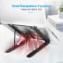 AOVUYCK-Store Soporte Portátil, 8 Ángulos Ajustable Ventilado Elevador Portátil, Laptop Stand con Plástico ABS, Silicona