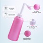 Botella perineal para el cuidado posparto 500 ml portátil de mano con irrigación perineal invertida y tapa kit de cuidado