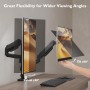 BONTEC Soporte Monitor Doble para Pantallas LED LCD de 13 a 32 Pulgadas, Brazo Monitor Ergonómico con Resorte de Gas y Gestión