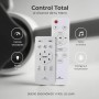 LUMIKING RGB Ceiling Fan with Bluetooth – 108 cm Wide with Retractable Blades, Music and LED Light – Quiet with Lamp and Modern