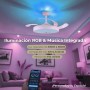 LUMIKING RGB Ceiling Fan with Bluetooth – 108 cm Wide with Retractable Blades, Music and LED Light – Quiet with Lamp and Modern