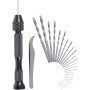 CESFONJER Mini Taladro de Mano Micro Taladro Manual Precisión Herramientas Giratorias con 25 pcs Micro Brocas Torcedura Bits