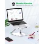 Glangeh Soporte Portatil Mesa Estable, Aleación de Aluminio Elevador Portatil con Ergonómico Altura Ajustable,Refrigeración