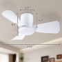 activeallbrite Ceiling Fan, 15W LED, DC Motor 20W, 6 Speeds, Ultra Quiet, Summer-Winter Function, Timer, 3 Light Temperatures,