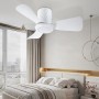 activeallbrite Ceiling Fan, 15W LED, DC Motor 20W, 6 Speeds, Ultra Quiet, Summer-Winter Function, Timer, 3 Light Temperatures,