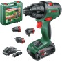 Bosch Home and Garden taladro percutor a batería UniversalImpact 18V-60 (2 baterías de 2,0 Ah, sistema de 18 V, en maletín de