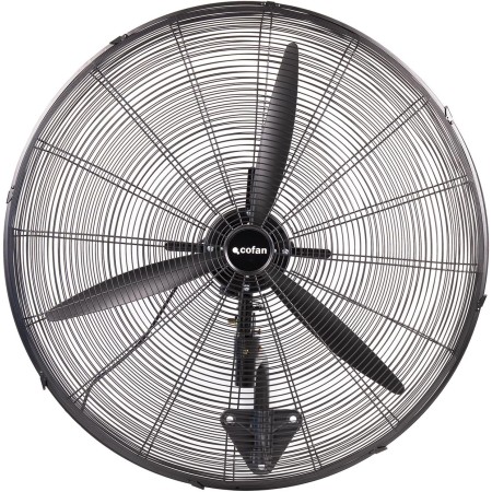 Cofan Industrial Wall Fan | 3 Speeds | Power: 200 W | Oscillation 80° | Colour: Black | Air Flow 221 m³/min | Dimensions: 81 x