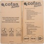 Cofan Industrial Wall Fan | 3 Speeds | Power: 200 W | Oscillation 80° | Colour: Black | Air Flow 221 m³/min | Dimensions: 81 x