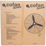 Cofan Industrial Wall Fan | 3 Speeds | Power: 200 W | Oscillation 80° | Colour: Black | Air Flow 221 m³/min | Dimensions: 81 x