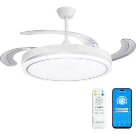 Citymart Ceiling Fan with Folding Blades with LED Light, 66 W, 2880 lm, Remote Control, DC Motor, 6 Speeds, Quiet, Summer-Winter
