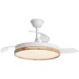 Ceiling Fan with Folding Blades with LED Light 66W, 2880LM Remote Control, DC Motor, 6 Speeds, Quiet, Summer-Winter Function,