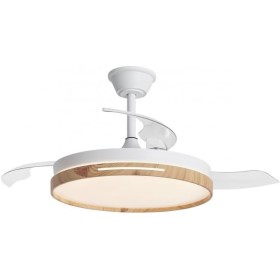 Citymart Ceiling Fan with Folding Blades with LED Light 66W, 2880LM Remote Control, DC Motor, 6 Speeds, Quiet, Summer-Winter