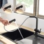 CECIPA Grifo Cocina Extraíble, Grifos con Ducha, Mezclador Fregadero Monomando Giratorio 360°, Torneira Cozinha Acero Inoxidable