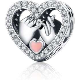 Abalorios de plata de ley 925 para pulsera Pandora, diseño de corazón Estilo 1.