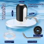 Dispensador de Agua Eléctrico, Bomba Automático para Garrafas, Dispensador de Agua Recargable por USB con Batería 1200 mAh,