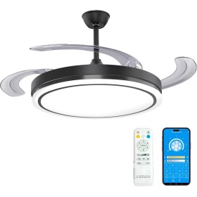 Citymart Ceiling Fan 66W with Folding Blades with LED Light, Remote Control, DC Motor, 6 Speeds, Quiet, Summer-Winter Function,