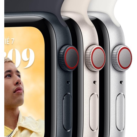 Apple Watch SE (2.ª Gen) (GPS, 40mm) Caja de Aluminio en Blanco Estrella con Correa Deportiva Blanco Estrella, Talla única