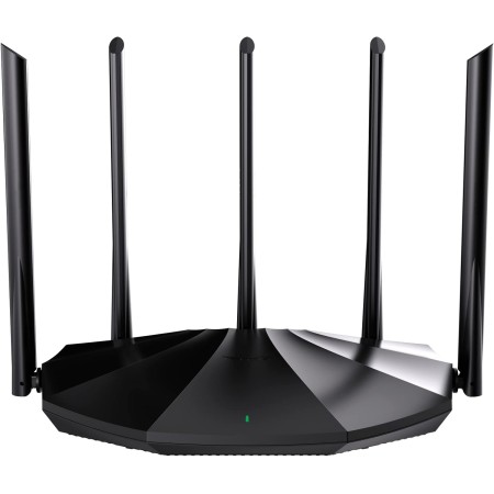Tenda RX12 Pro - Router WiFi 6 AX3000, Doble Banda 2.4/5Ghz, WAN/LAN Puertos Gigabit, 5 Antenas de 6dBi, WiFi+ Cobertura,