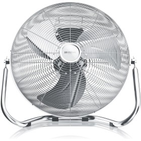 Brandson - Industrial Fan 38.5 cm 48 W – High Air Flow – 3 Speeds – Protection Grille – Retro Style Chrome Metal Design – for