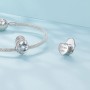 Abalorios de piedra lunar de plata de ley 925 para madre e hija para pulseras Pandora, regalo de joyería para mujeres y niñas