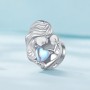 Abalorios de piedra lunar de plata de ley 925 para madre e hija para pulseras Pandora, regalo de joyería para mujeres y niñas