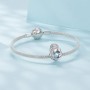Abalorios de piedra lunar de plata de ley 925 para madre e hija para pulseras Pandora, regalo de joyería para mujeres y niñas