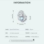 Abalorios de piedra lunar de plata de ley 925 para madre e hija para pulseras Pandora, regalo de joyería para mujeres y niñas