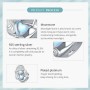 Abalorios de piedra lunar de plata de ley 925 para madre e hija para pulseras Pandora, regalo de joyería para mujeres y niñas