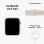 Apple Watch SE (2.ª Gen) (GPS, 40mm) Caja de Aluminio en Blanco Estrella con Correa Deportiva Blanco Estrella, Talla única